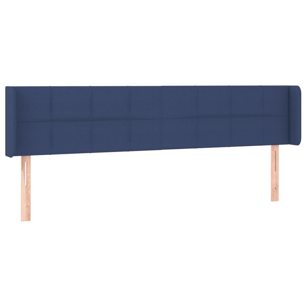 Uzglavlje s ušima plavo 203x16x78/88 cm od tkanine
