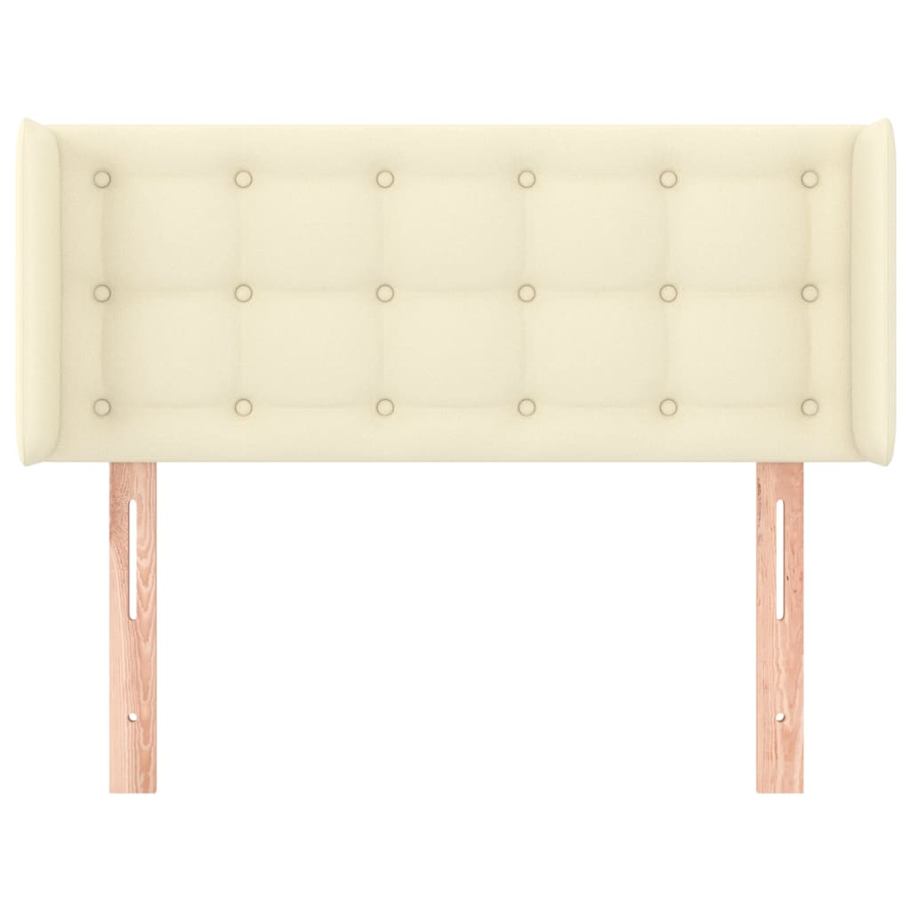 Uzglavlje s ušima krem 83x16x78/88 cm od od umjetne kože