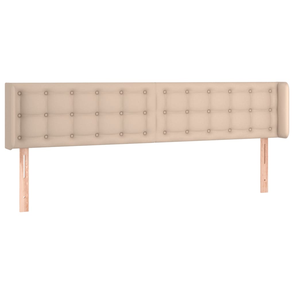 Uzglavlje s ušima boja cappuccina 183x16x78/88 cm umjetna koža