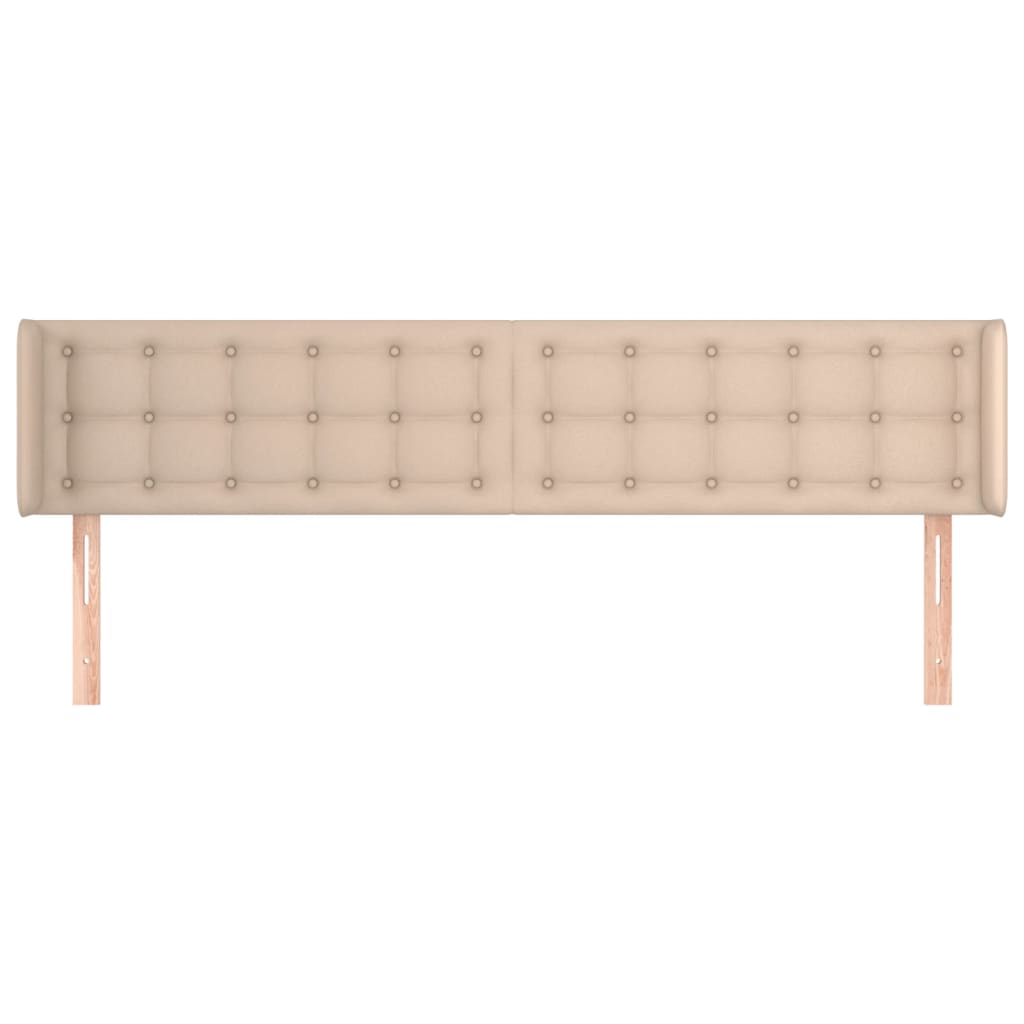 Uzglavlje s ušima boja cappuccina 183x16x78/88 cm umjetna koža