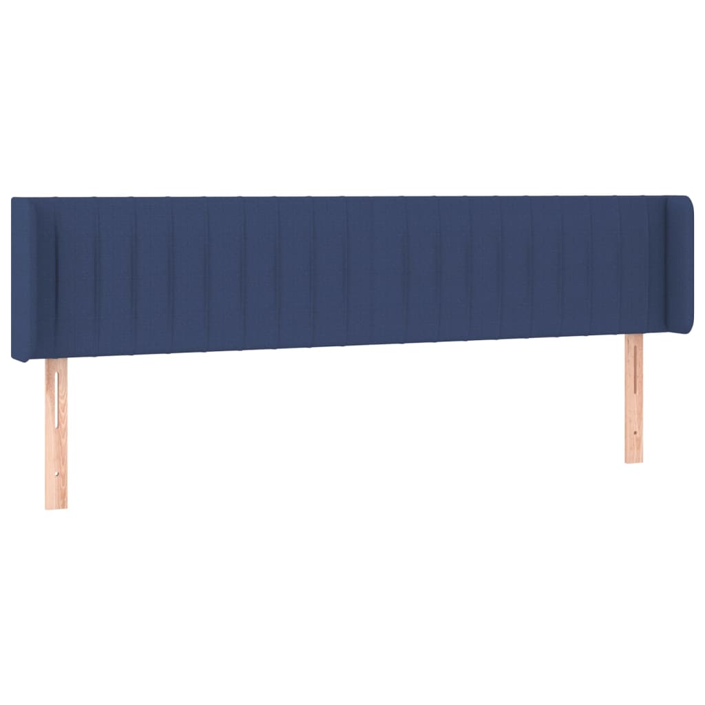 Uzglavlje s ušima plavo 163x16x78/88 cm od tkanine