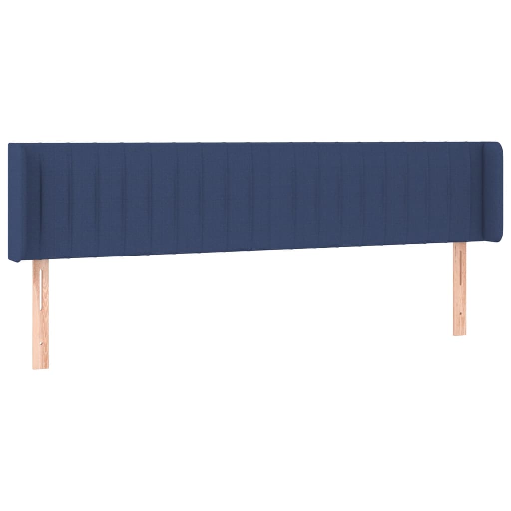 Uzglavlje s ušima plavo 203x16x78/88 cm od tkanine