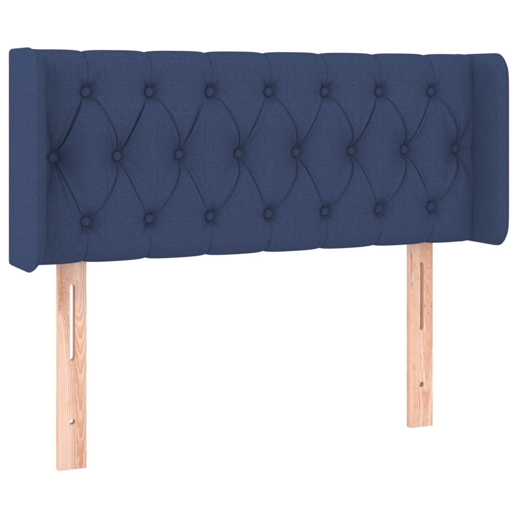 Uzglavlje s ušima plavo 103x16x78/88 cm od tkanine