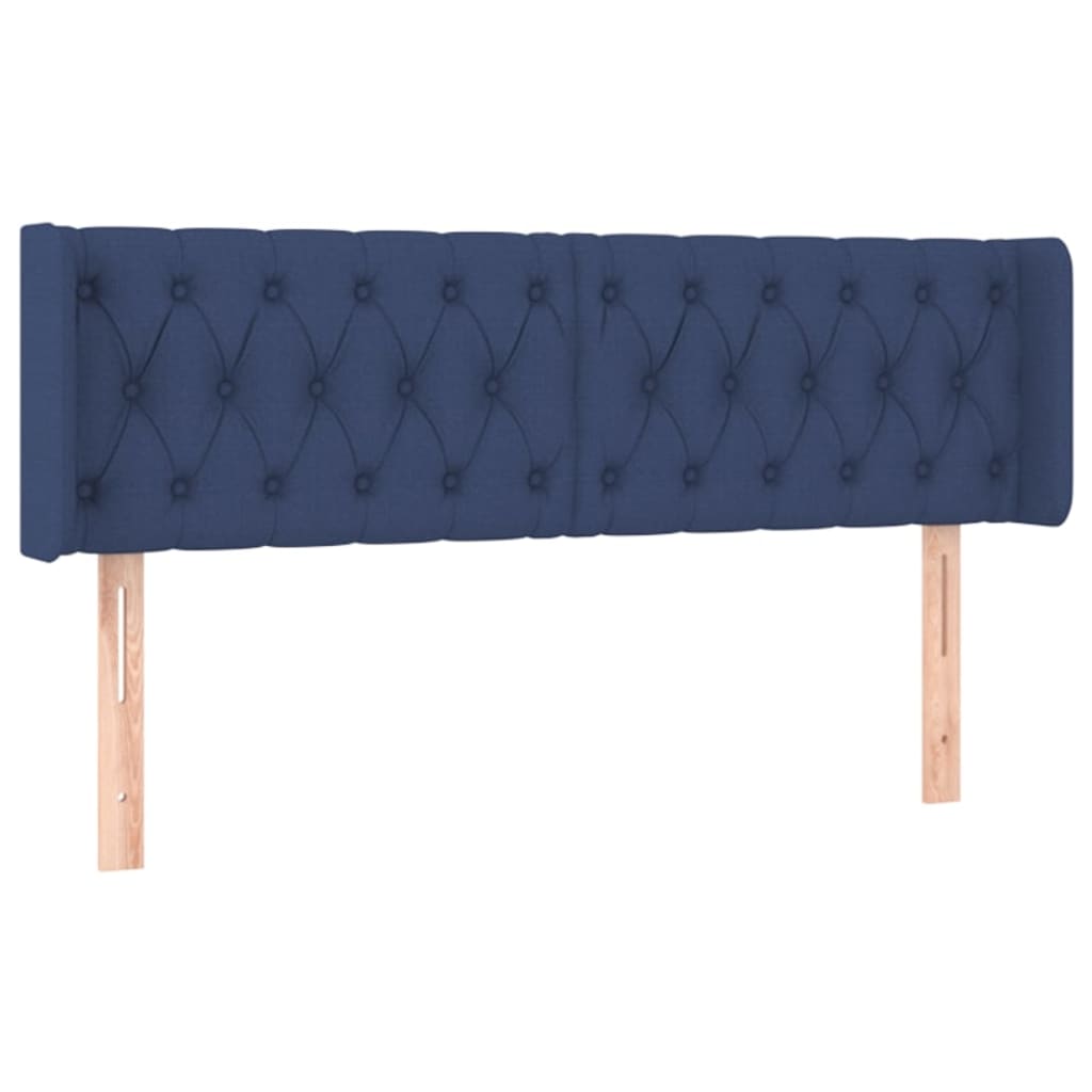 Uzglavlje s ušima plavo 163x16x78/88 cm od tkanine