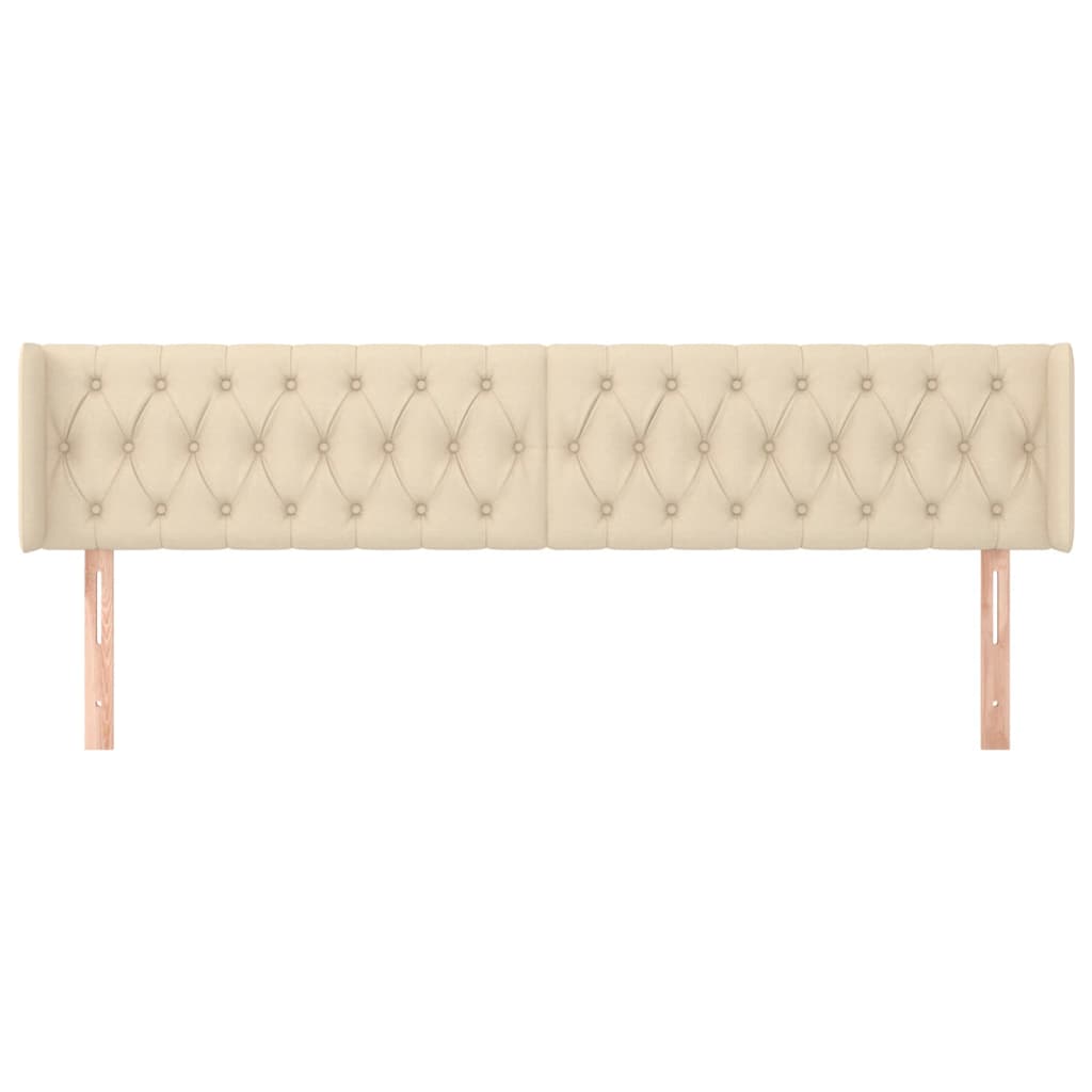 Uzglavlje s ušima krem 183x16x78/88 cm od tkanine