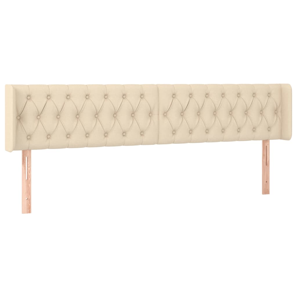 Uzglavlje s ušima krem 203x16x78/88 cm od tkanine