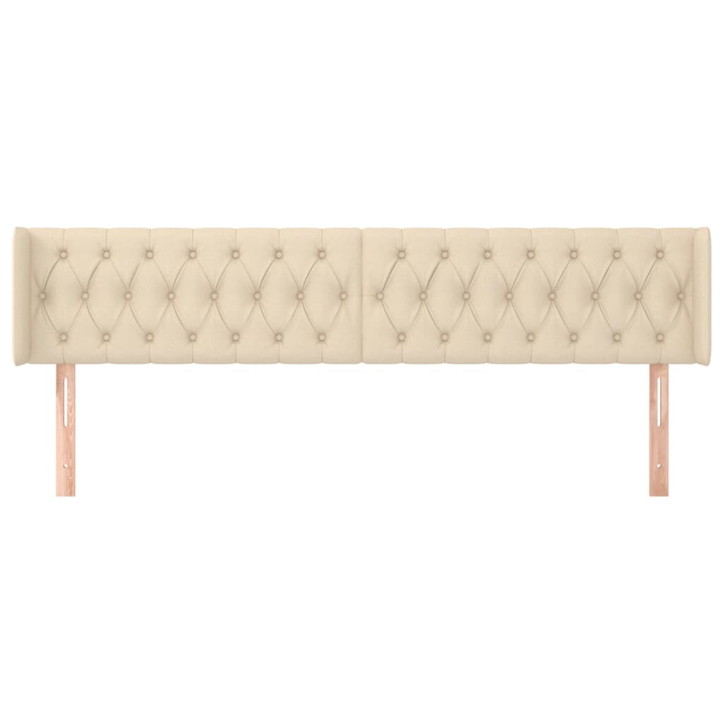 Uzglavlje s ušima krem 203x16x78/88 cm od tkanine
