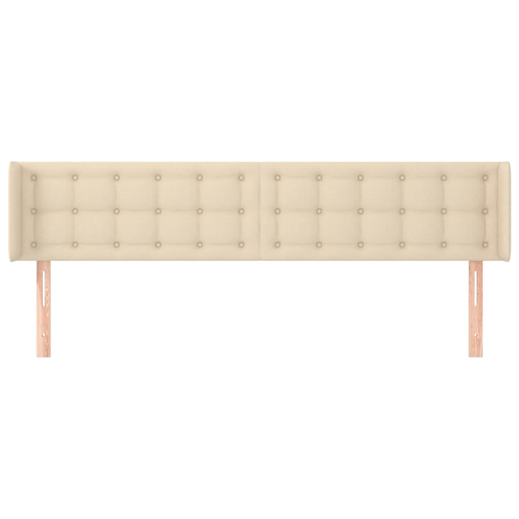Uzglavlje s ušima krem 163x16x78/88 cm od tkanine