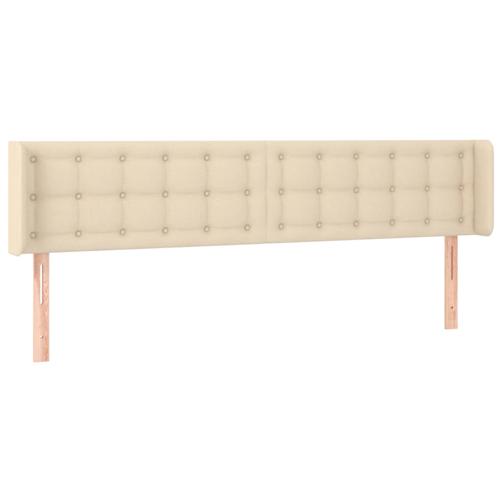 Uzglavlje s ušima krem 183x16x78/88 cm od tkanine