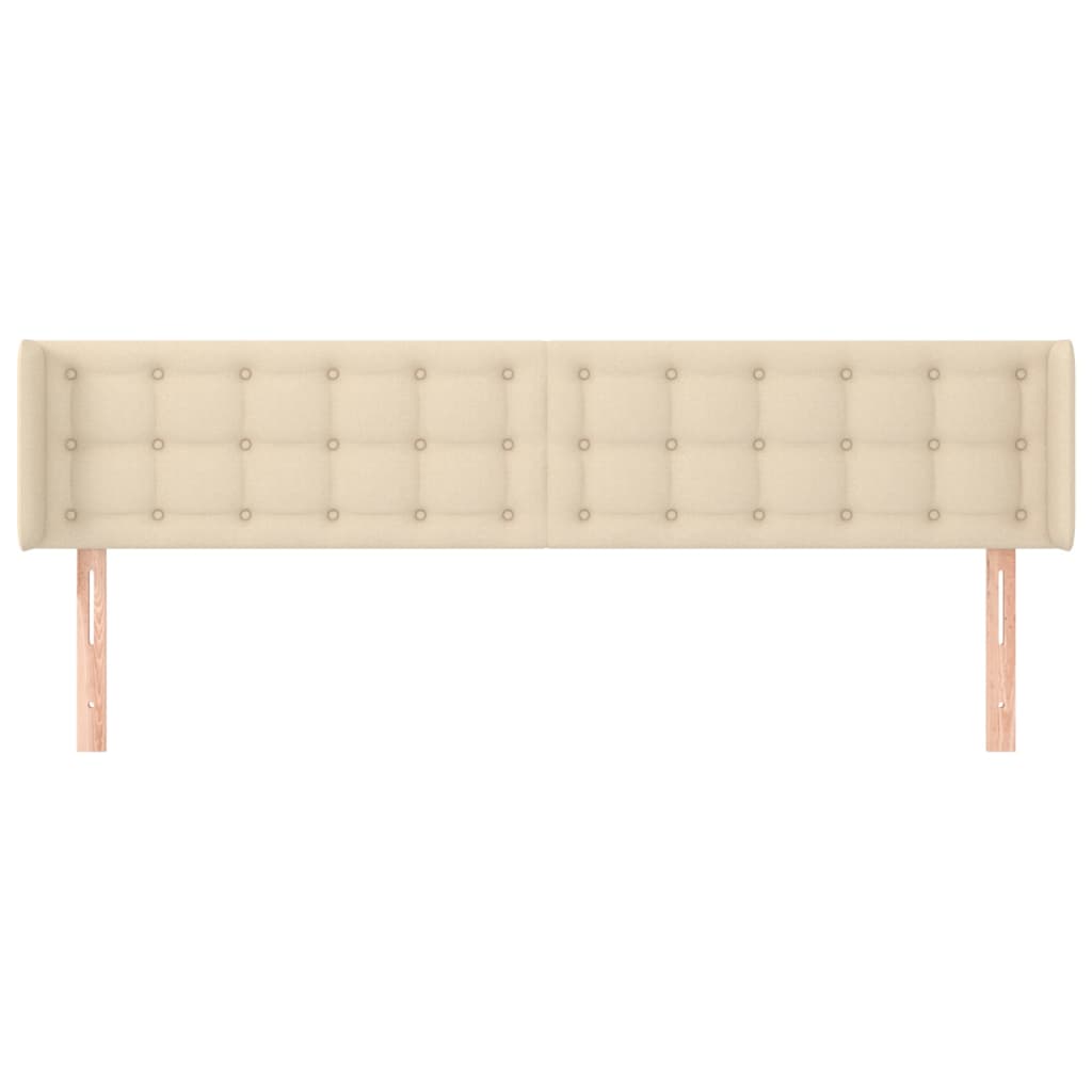 Uzglavlje s ušima krem 203x16x78/88 cm od tkanine