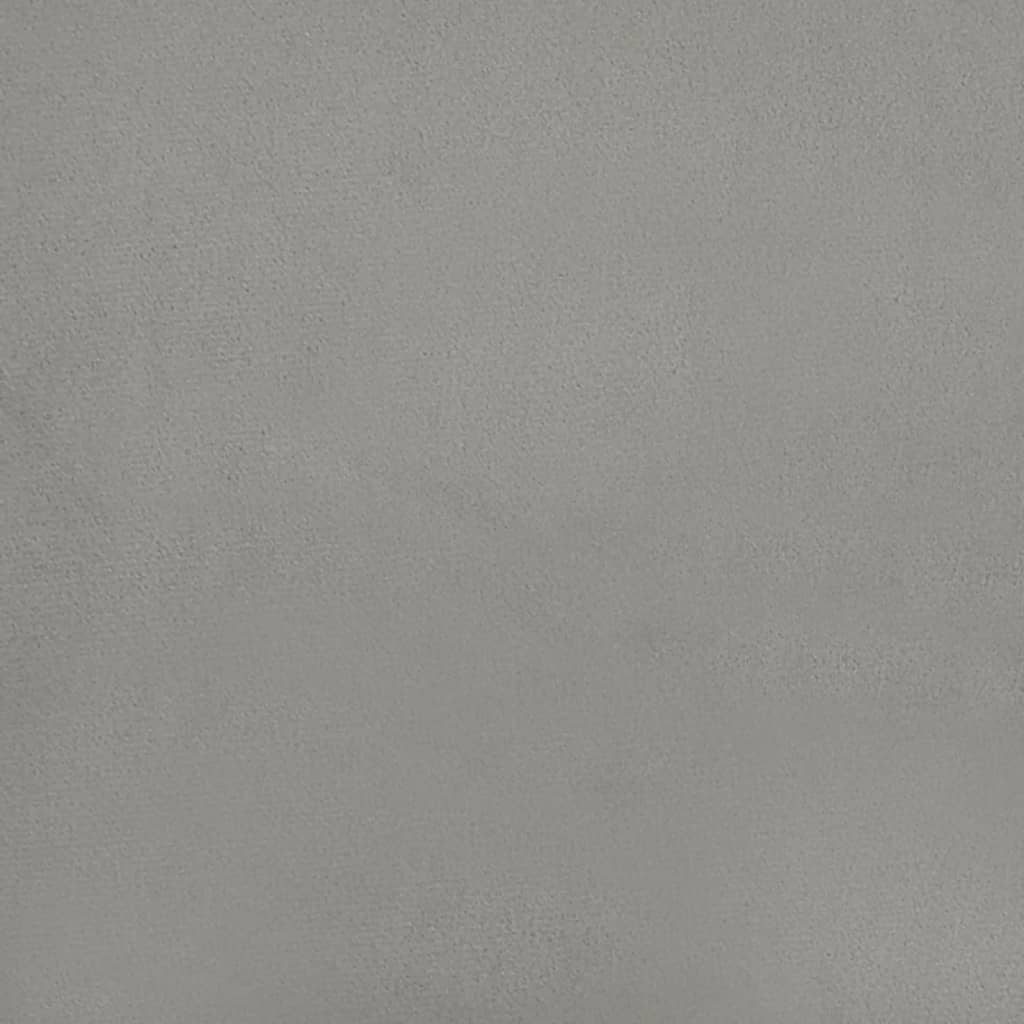 Uzglavlje s ušima svjetlosivo 83x16x78/88 cm baršunasto