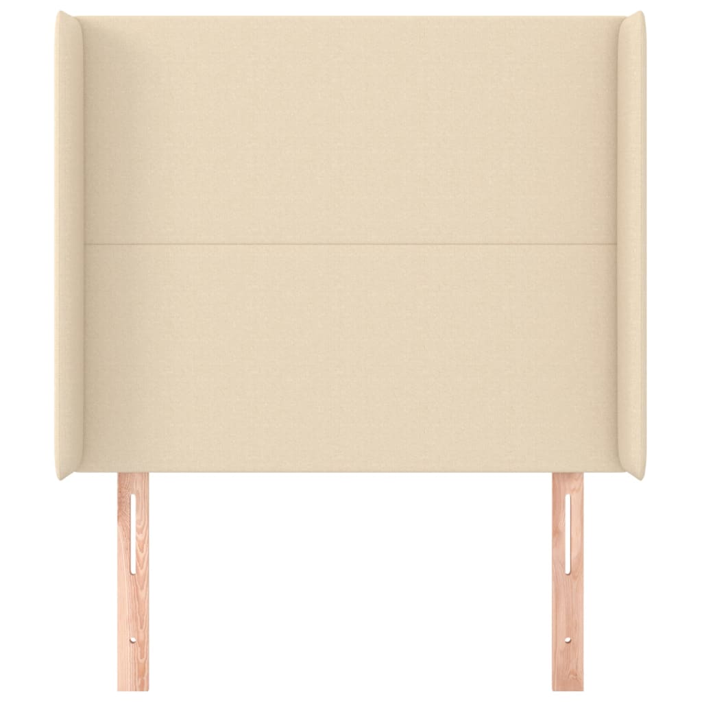 Uzglavlje s ušima krem 93x16x118/128 cm od tkanine