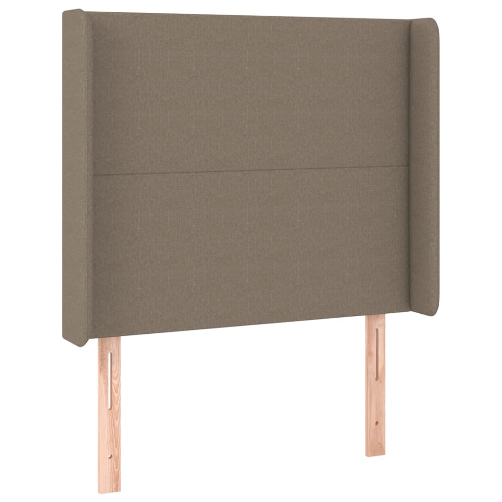 Uzglavlje s ušima smeđesivo 103x16x118/128 cm od tkanine