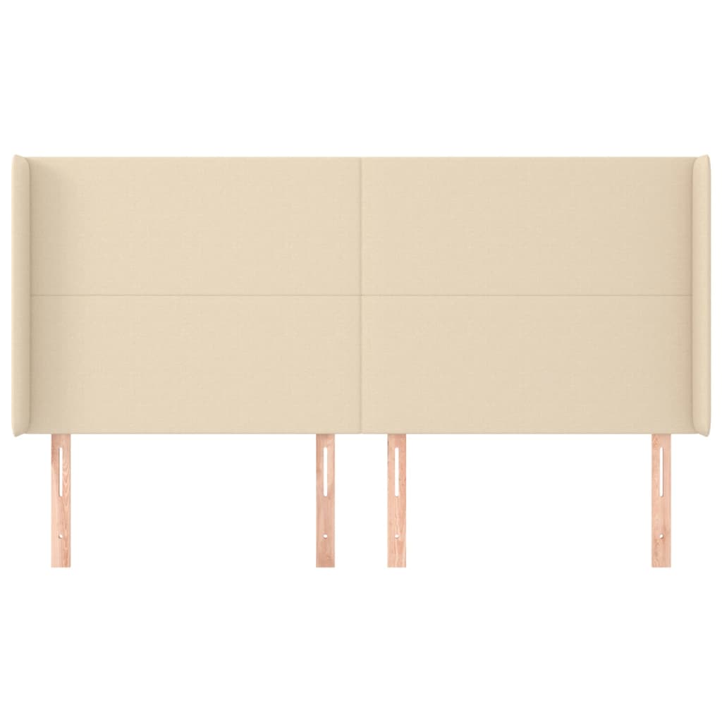 Uzglavlje s ušima krem 203x16x118/128 cm od tkanine
