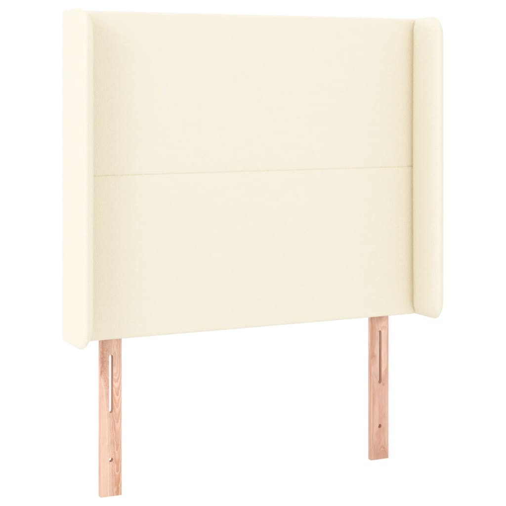 Uzglavlje s ušima krem 93x16x118/128 cm od umjetne kože