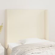 Uzglavlje s ušima krem 93x16x118/128 cm od umjetne kože