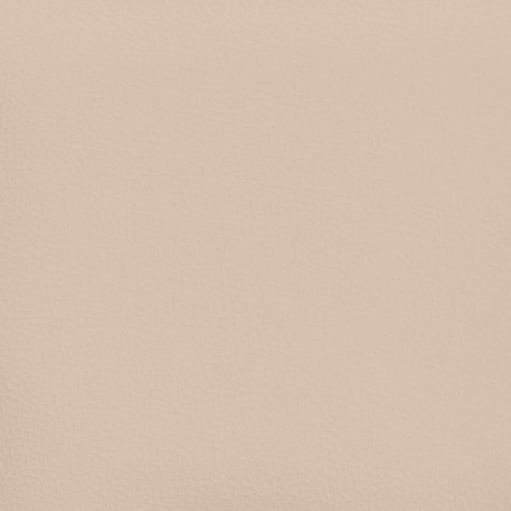 Uzglavlje s ušima boja cappuccina 183x16x118/128cm umjetna koža