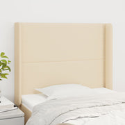 Uzglavlje s ušima krem 93x16x118/128 cm od tkanine