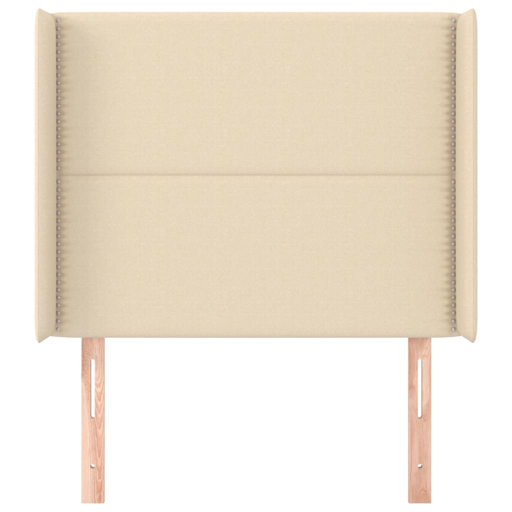 Uzglavlje s ušima krem 103x16x118/128 cm od tkanine