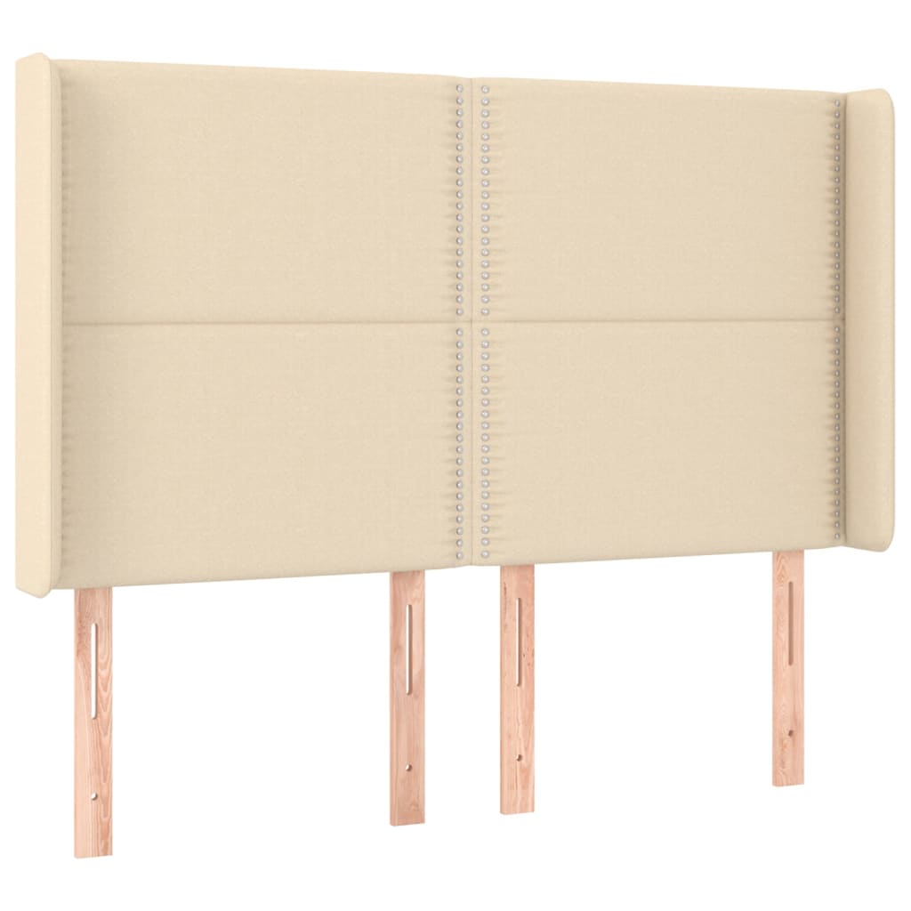 Uzglavlje s ušima krem 147x16x118/128 cm od tkanine