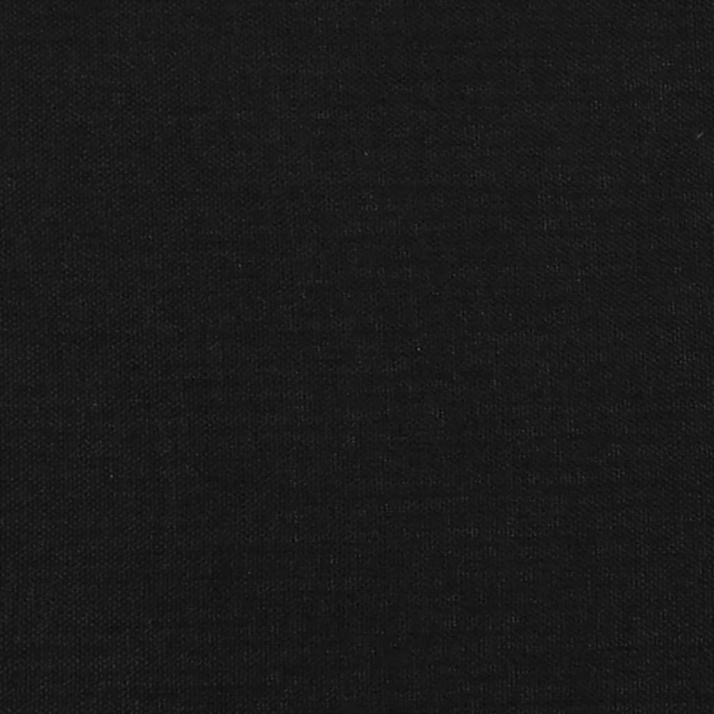 Uzglavlje s ušima crno 183x16x118/128 cm od tkanine