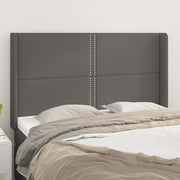 Uzglavlje s ušima sivo 147x16x118/128 cm od umjetne kože