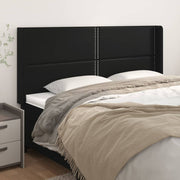 Uzglavlje s ušima crno 183x16x118/128 cm od umjetne kože