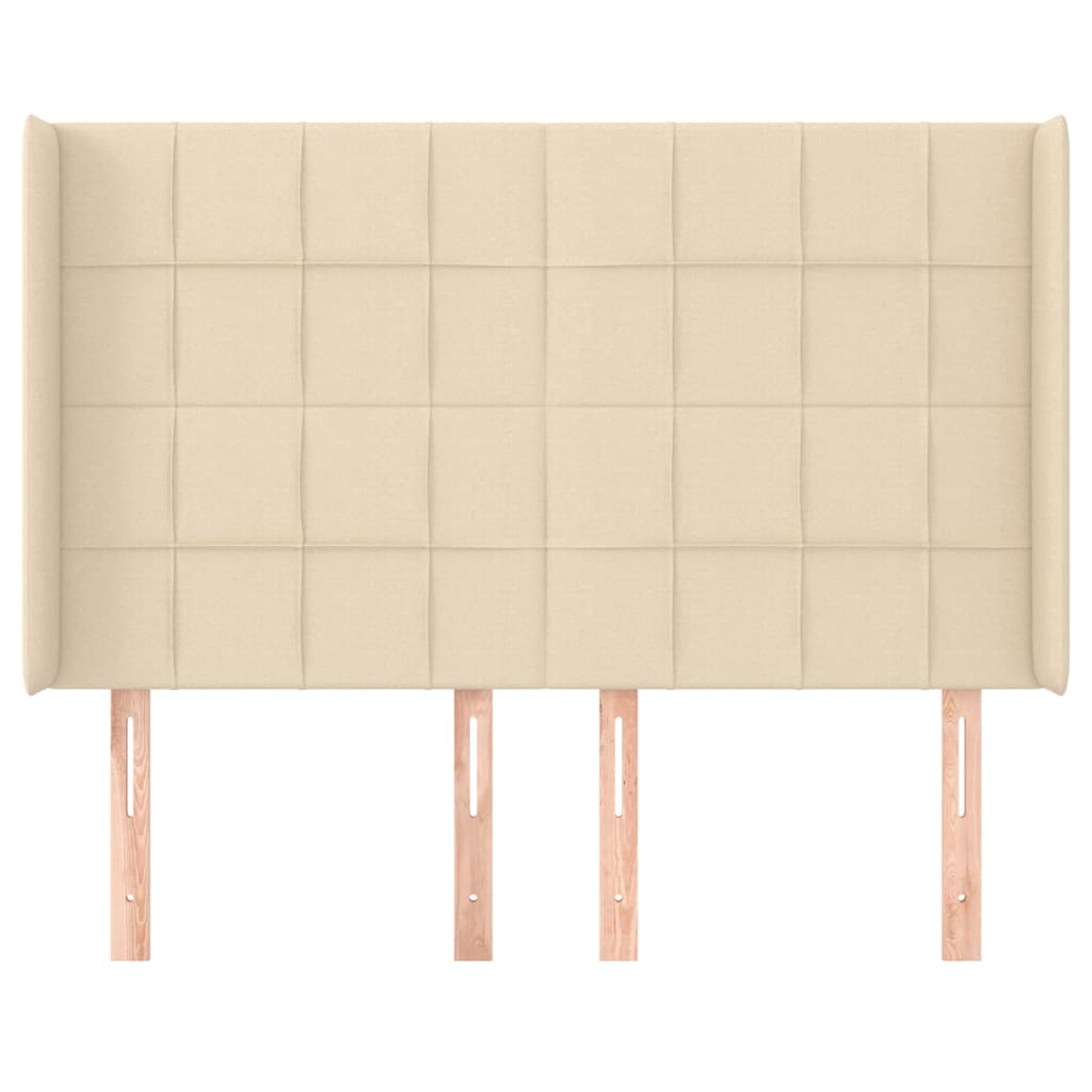 Uzglavlje s ušima krem 147x16x118/128 cm od tkanine