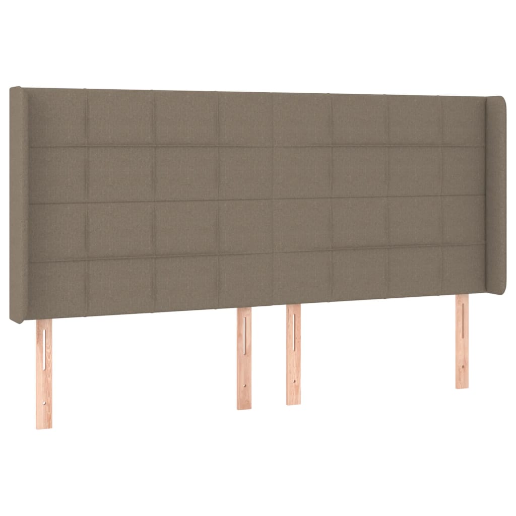 Uzglavlje s ušima smeđesivo 163x16x118/128 cm od tkanine