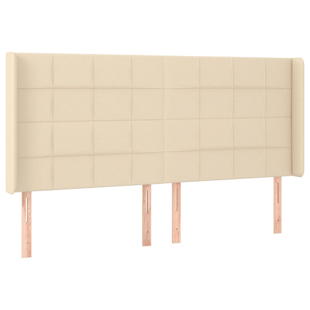 Uzglavlje s ušima krem 183x16x118/128 cm od tkanine