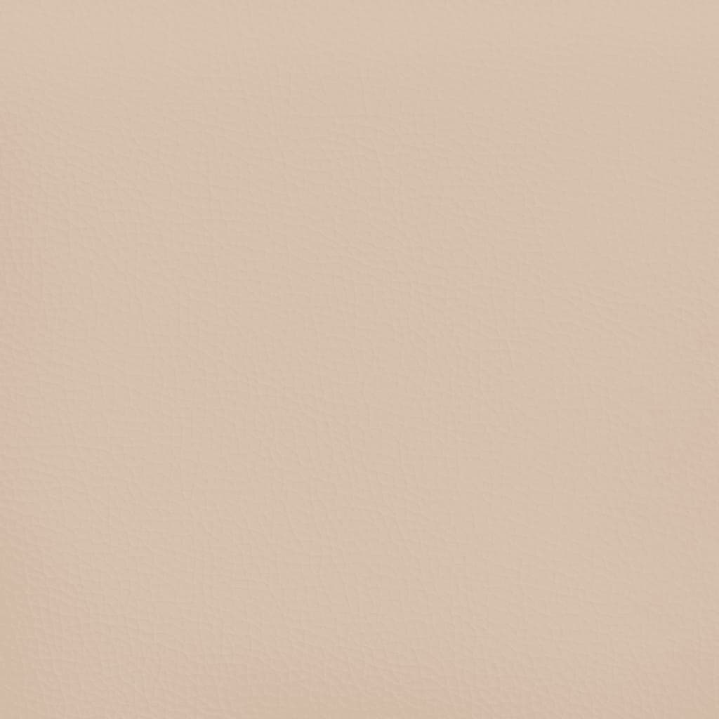 Uzglavlje s ušima boja cappuccina 147x16x118/128cm umjetna koža