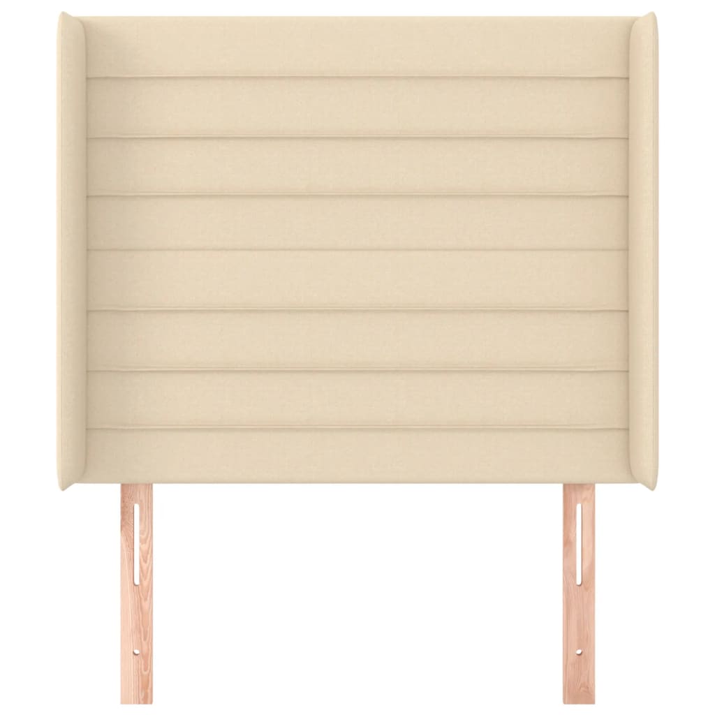 Uzglavlje s ušima krem 103x16x118/128 cm od tkanine