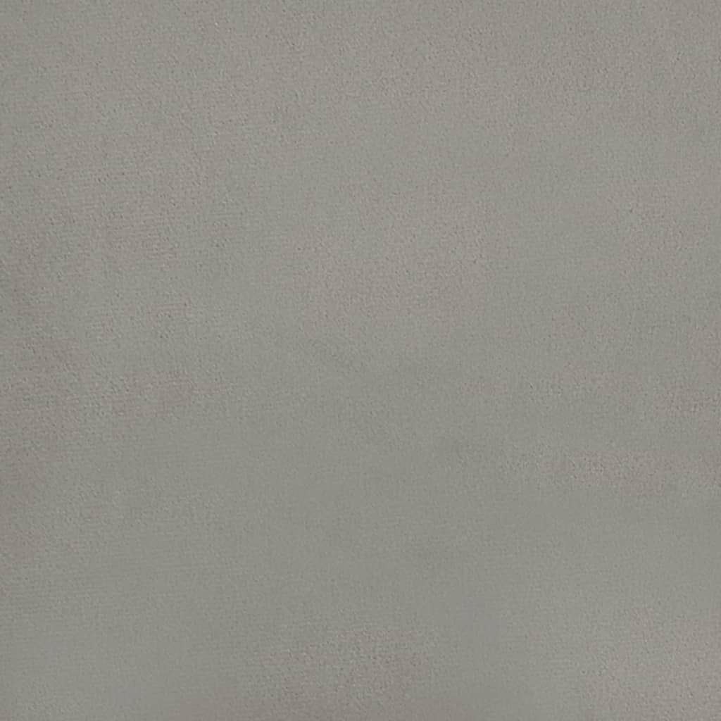 Uzglavlje s ušima svjetlosivo 147x16x118/128 cm baršunasto