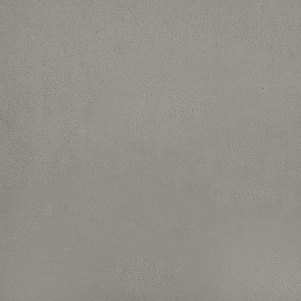 Uzglavlje s ušima svjetlosivo 83x16x118/128 cm baršunasto