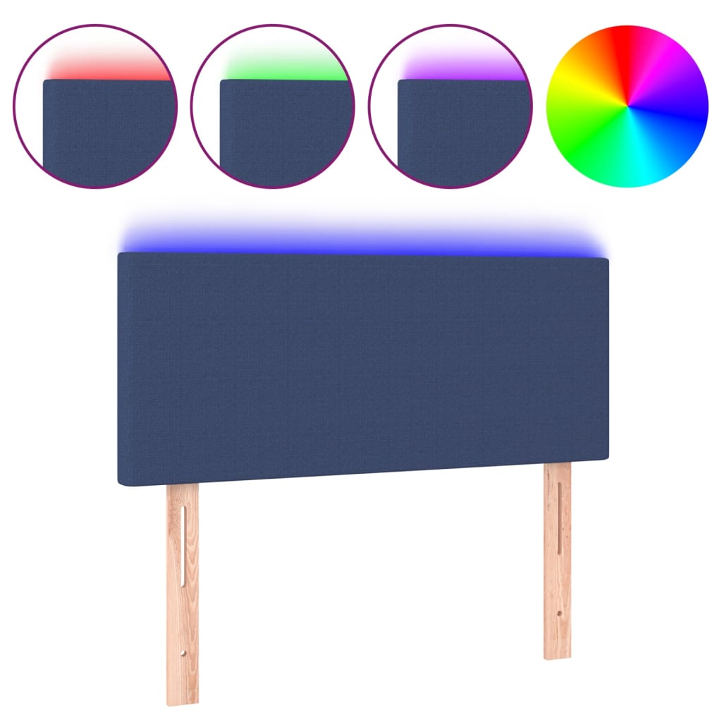 LED uzglavlje plavo 90x5x78/88 cm od tkanine