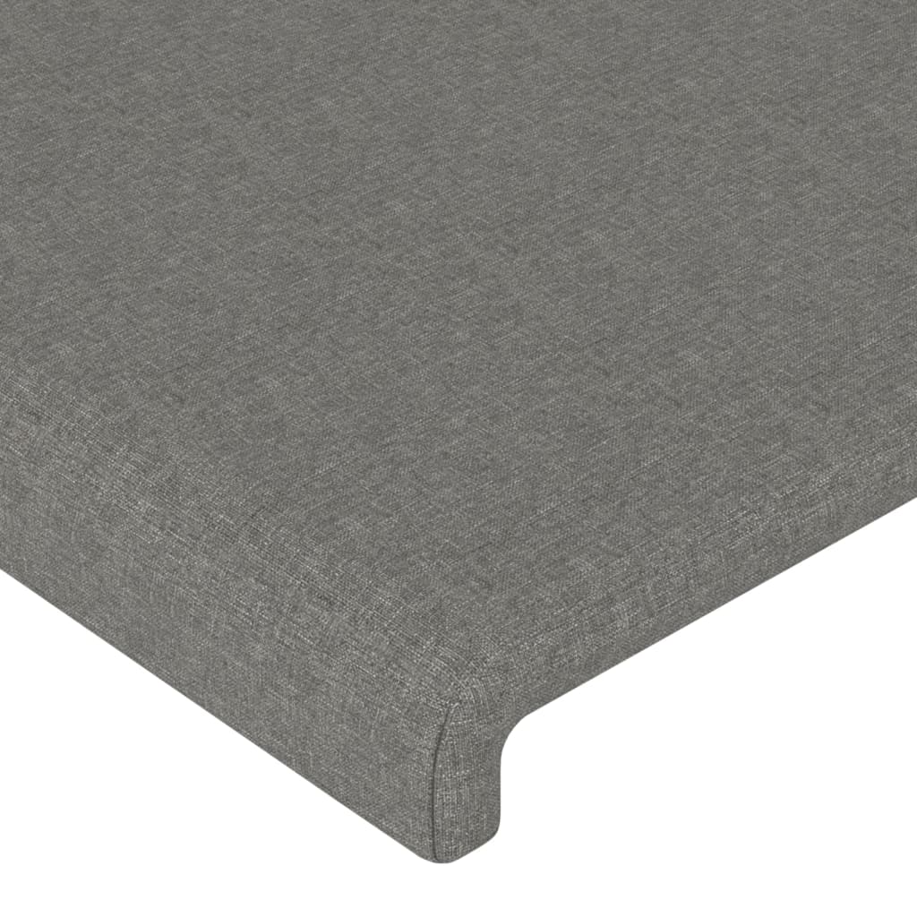 LED uzglavlje tamnosivo 180x5x78/88 cm od tkanine