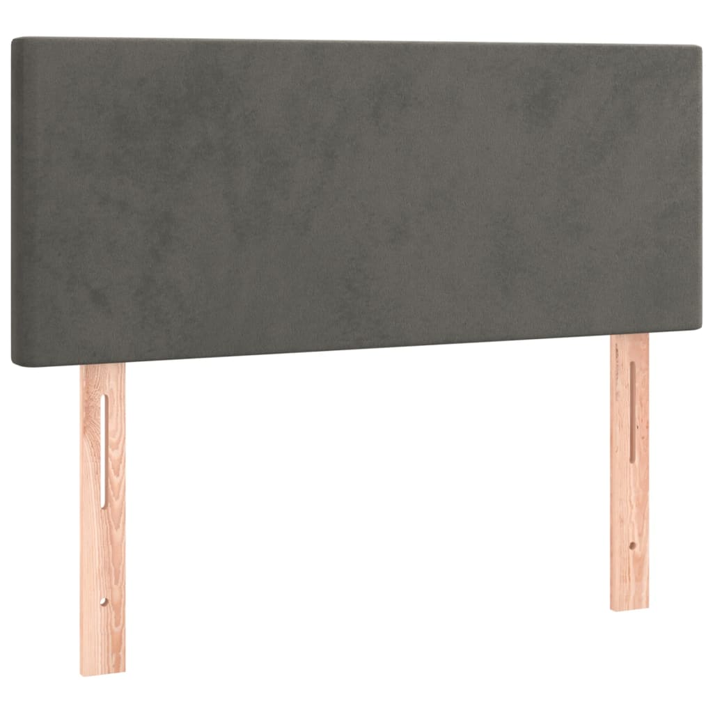 LED uzglavlje tamnosivo 80 x 5 x 78/88 cm baršunasto