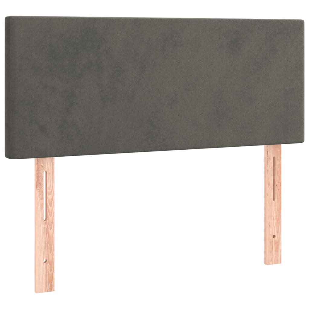 LED uzglavlje tamnosivo 100x5x78/88 cm baršunasto