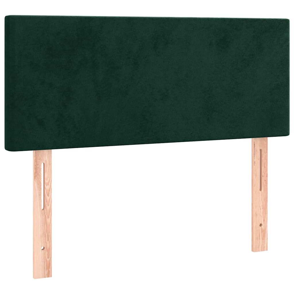 LED uzglavlje tamnozeleno 100x5x78/88 cm baršunasto