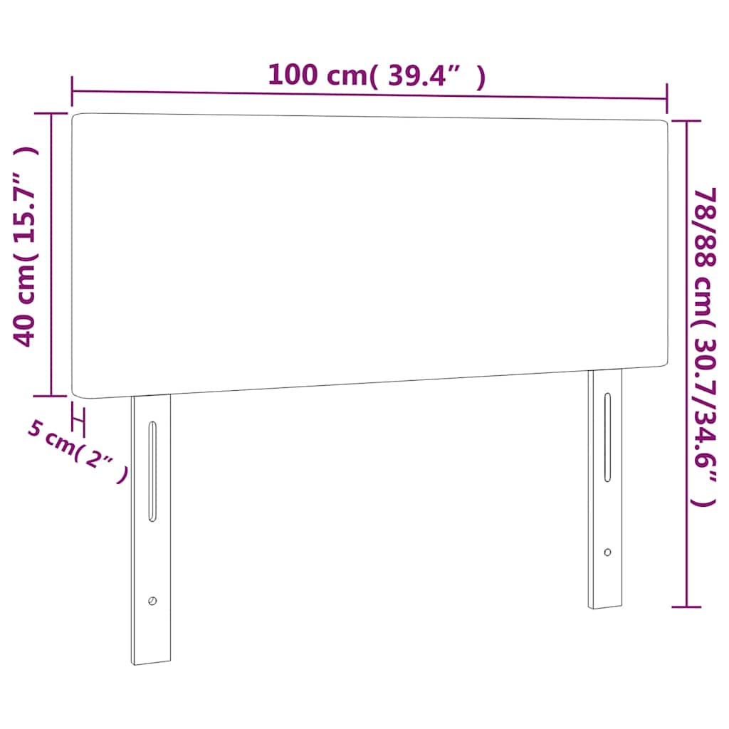 LED uzglavlje tamnozeleno 100x5x78/88 cm baršunasto