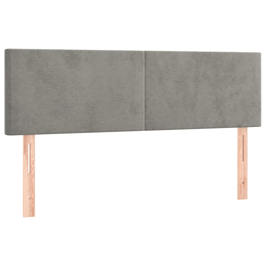LED uzglavlje svjetlosivo 144x5x78/88 cm baršunasto