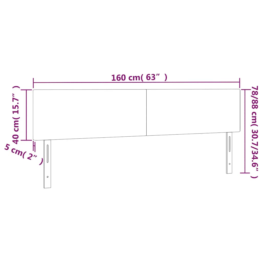 LED uzglavlje tamnozeleno 160x5x78/88 cm baršunasto
