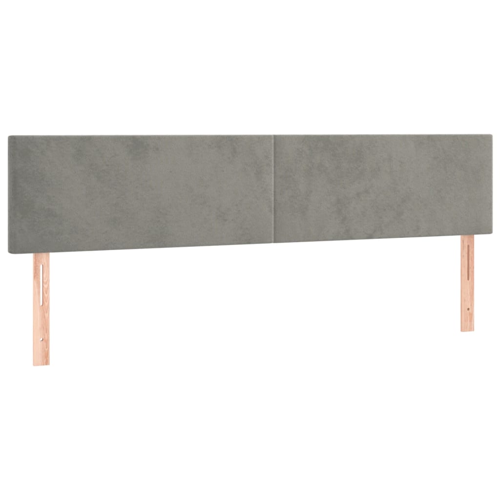 LED uzglavlje svjetlosivo 180x5x78/88 cm baršunasto