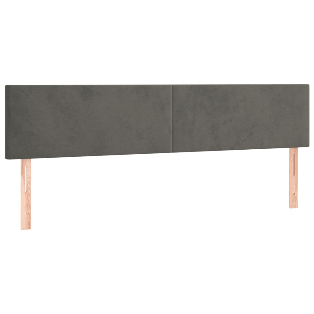 LED uzglavlje tamnosivo 180x5x78/88 cm baršunasto