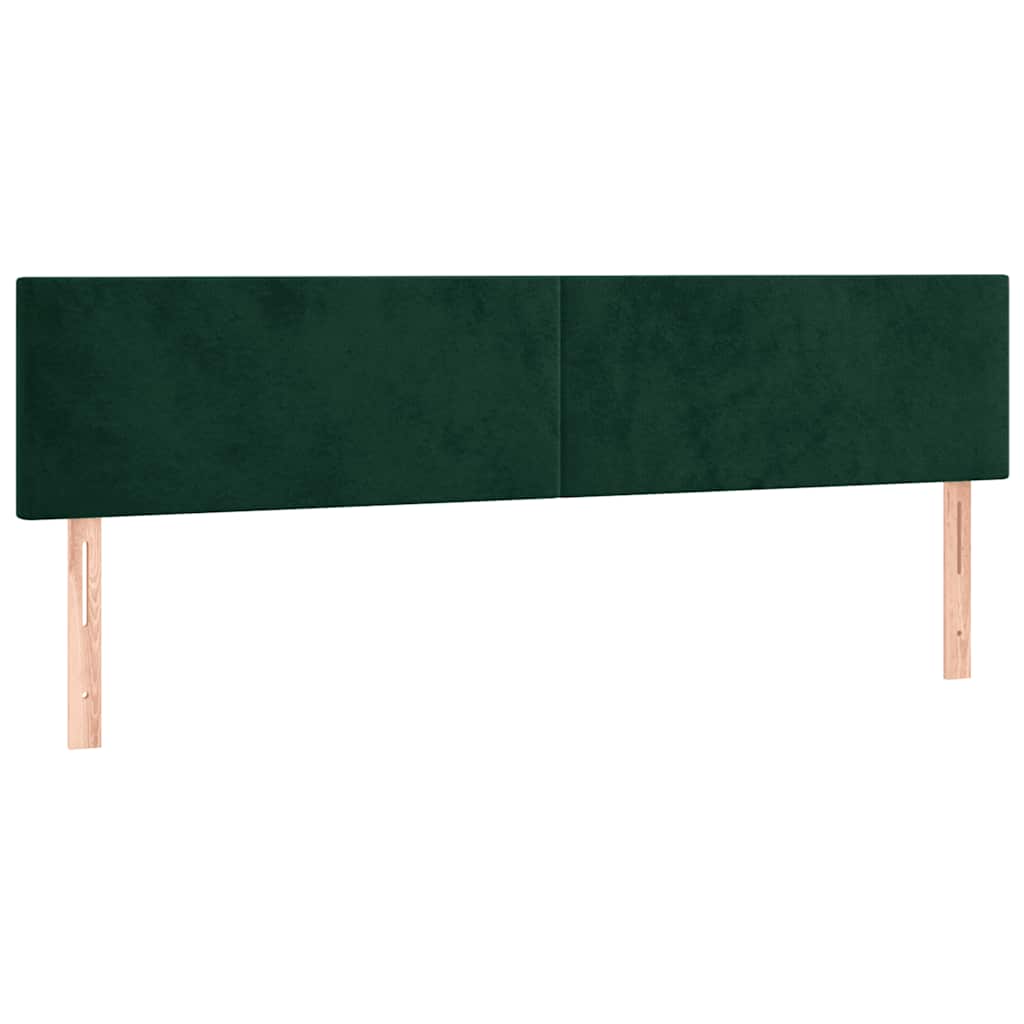 LED uzglavlje tamnozeleno 180x5x78/88 cm baršunasto