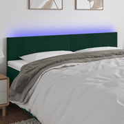 LED uzglavlje tamnozeleno 180x5x78/88 cm baršunasto