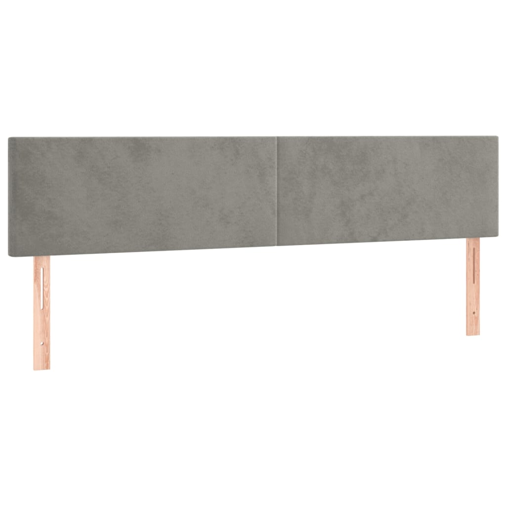 LED uzglavlje svjetlosivo 200x5x78/88 cm baršunasto