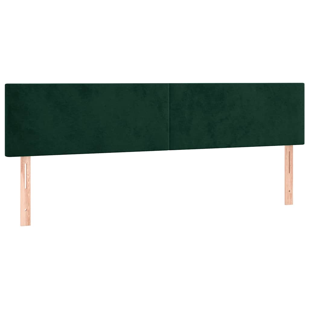 LED uzglavlje tamnozeleno 200x5x78/88 cm baršunasto