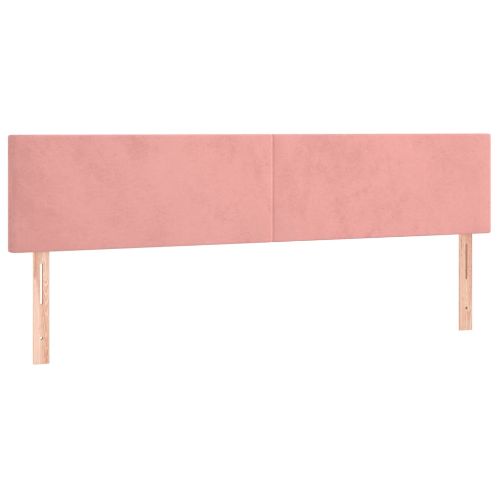 LED uzglavlje ružičasto 200x5x78/88 cm baršunasto