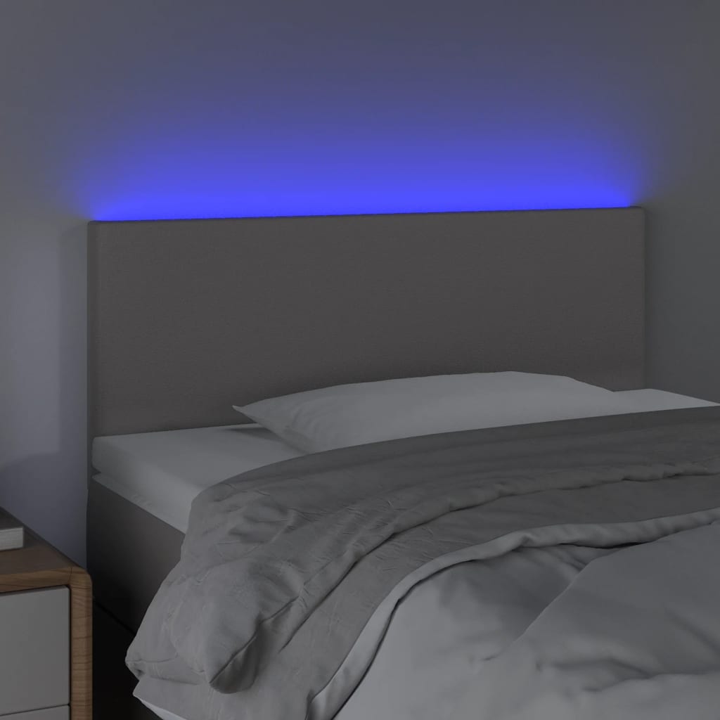 LED uzglavlje sivo 90 x 5 x 78/88 cm od umjetne kože